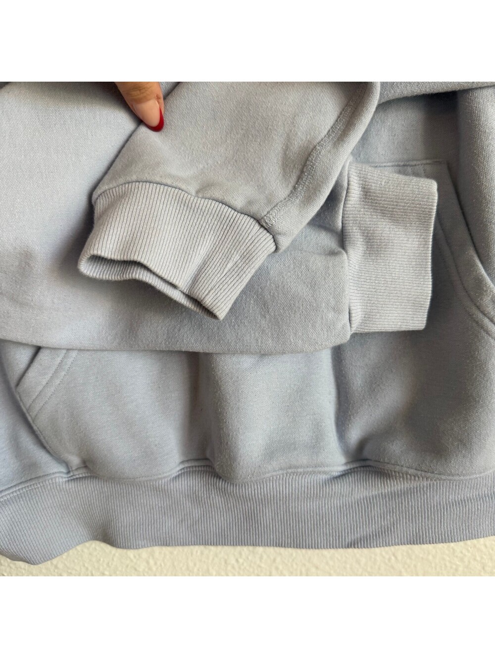 SKIMS Cotton Fleece Classic Hoodie Periwinkle Blue Medium Discontinued - Picture 2 of 5